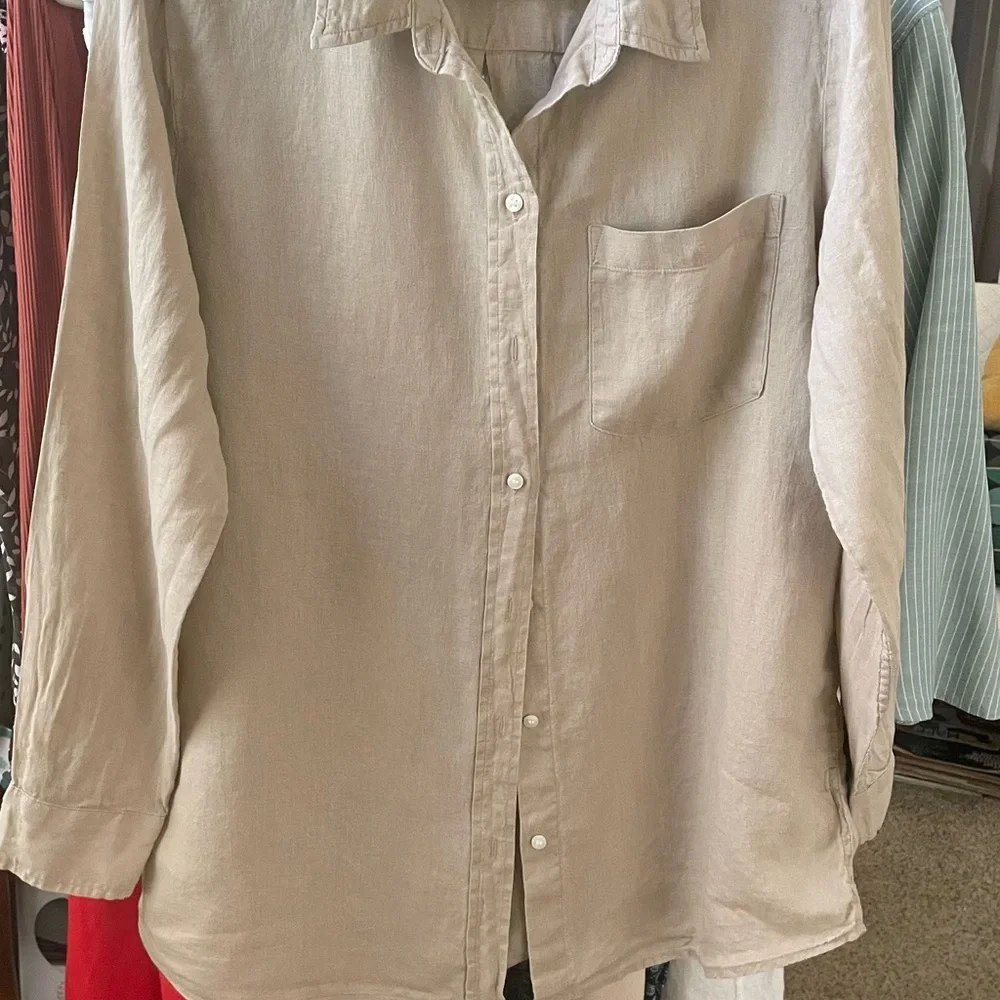 GAP Beige Linen Shirt - Picture 3 of 6